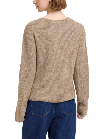 ICHI Ihkamara Wool Blend Cardigan, Fungi - view 2, Fungi