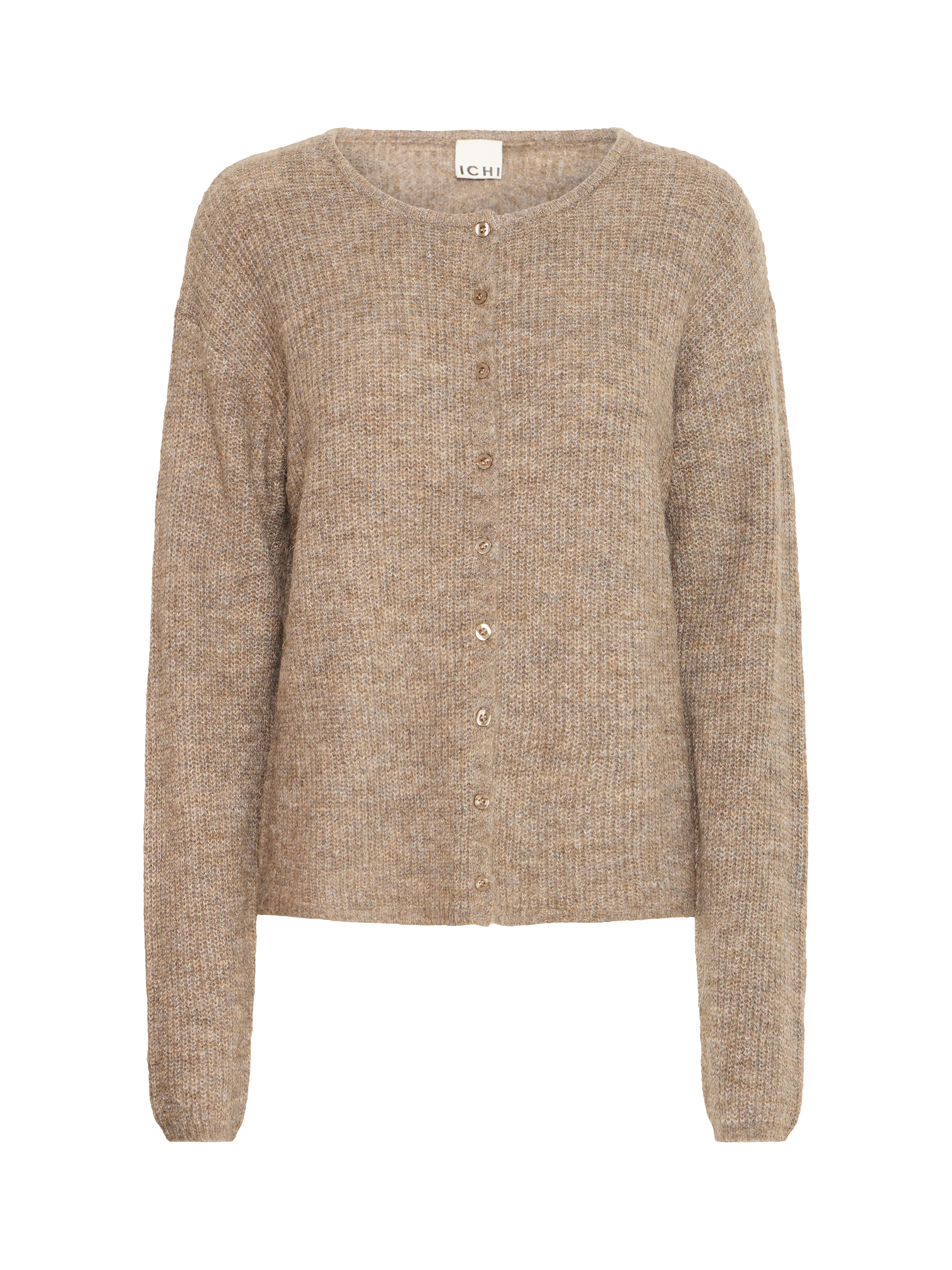 Product image 5 of 7, which shows ICHI Ihkamara Wool Blend Cardigan, Fungi, XS