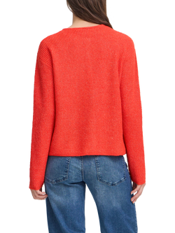 ICHI Kamara Fine Knit Cardigan - view 2, Fiery Red