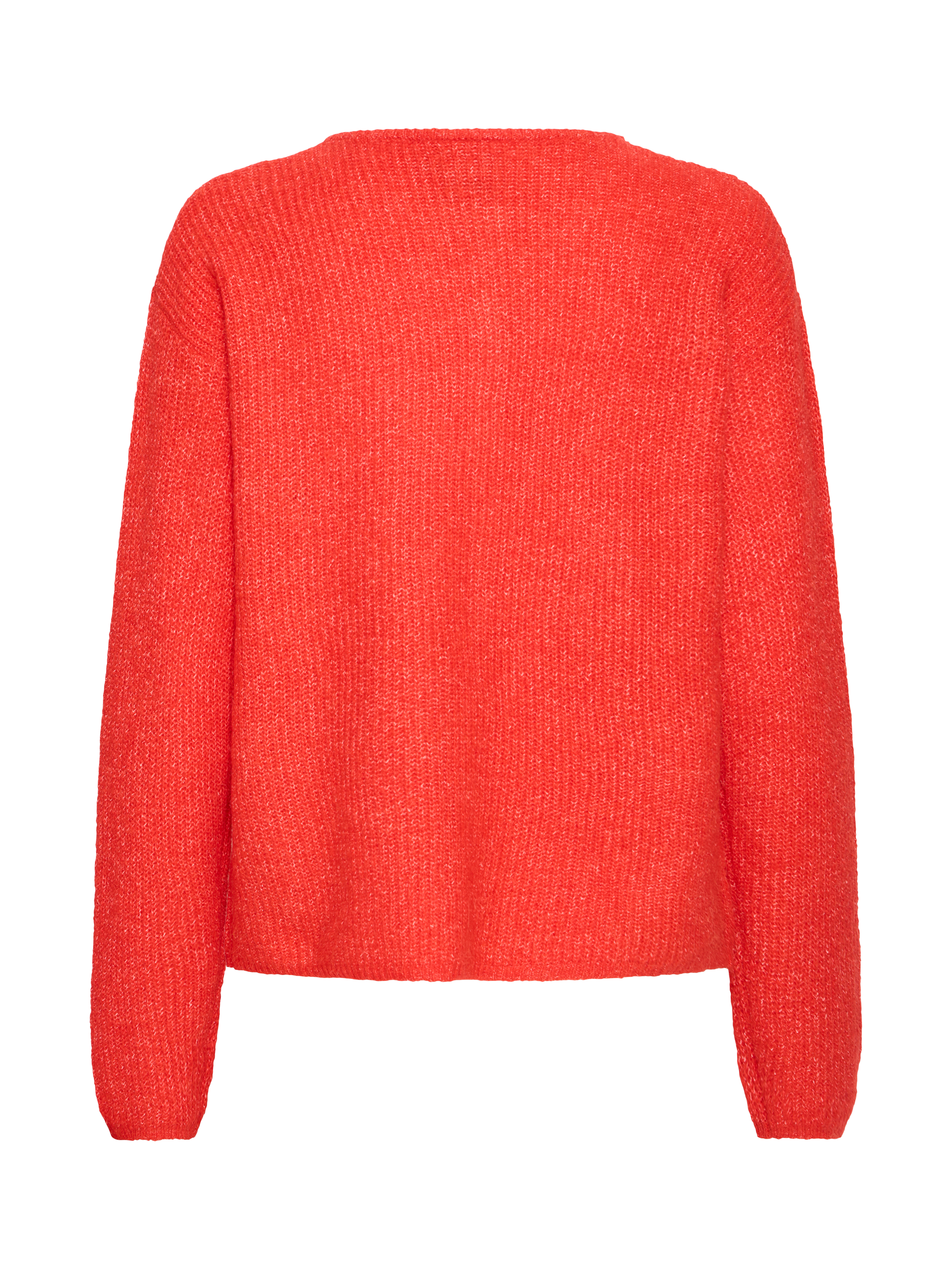 Product image 6 of 7, which shows ICHI Kamara Fine Knit Cardigan, Fiery Red, XS
