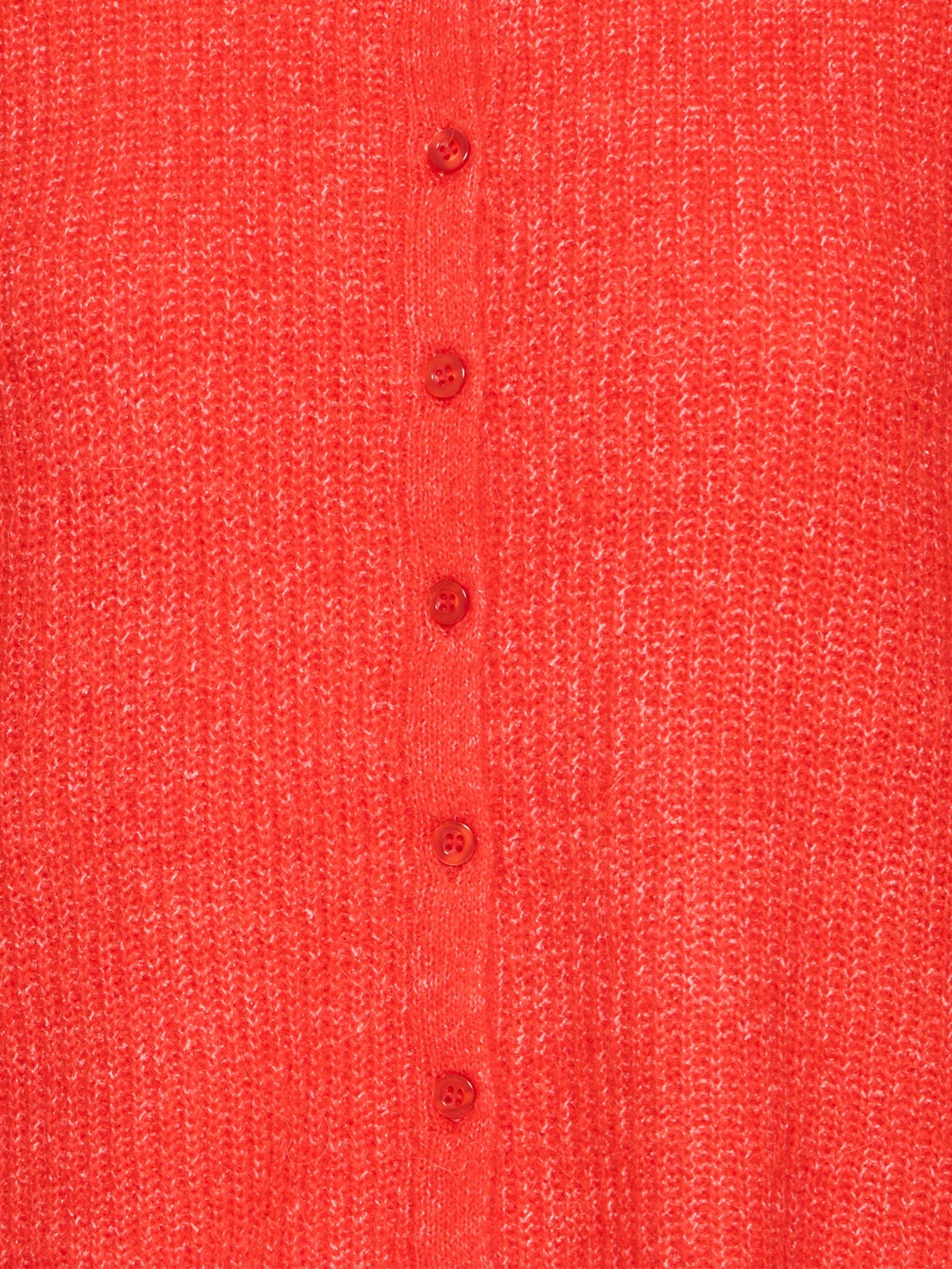 Product image 7 of 7, which shows ICHI Kamara Fine Knit Cardigan, Fiery Red, XS