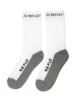 REFLO Lanao Crew Socks, White/Grey