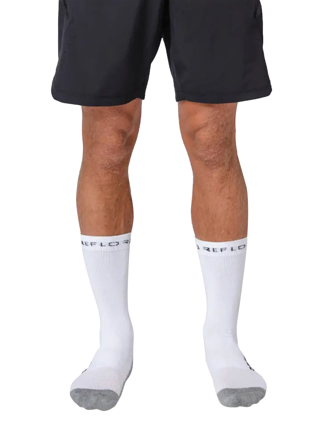 Product image 3 of 3, which shows REFLO Lanao Crew Socks, White/Grey, L