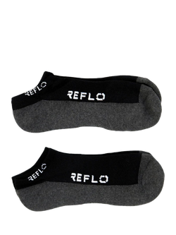 REFLO Lugano Crew Socks, Black/Grey, Black/Grey