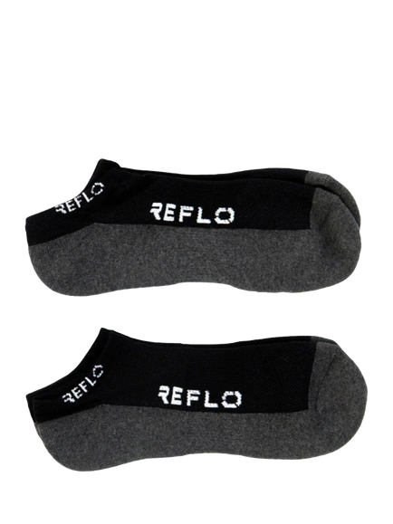 REFLO Lugano Crew Socks, Black/Grey, Black/Grey