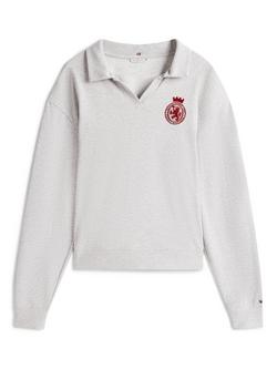 Tommy Hilfiger TH Crest Relaxed Lounge Jumper, Light Grey Heather - view 2, Light Grey Heather