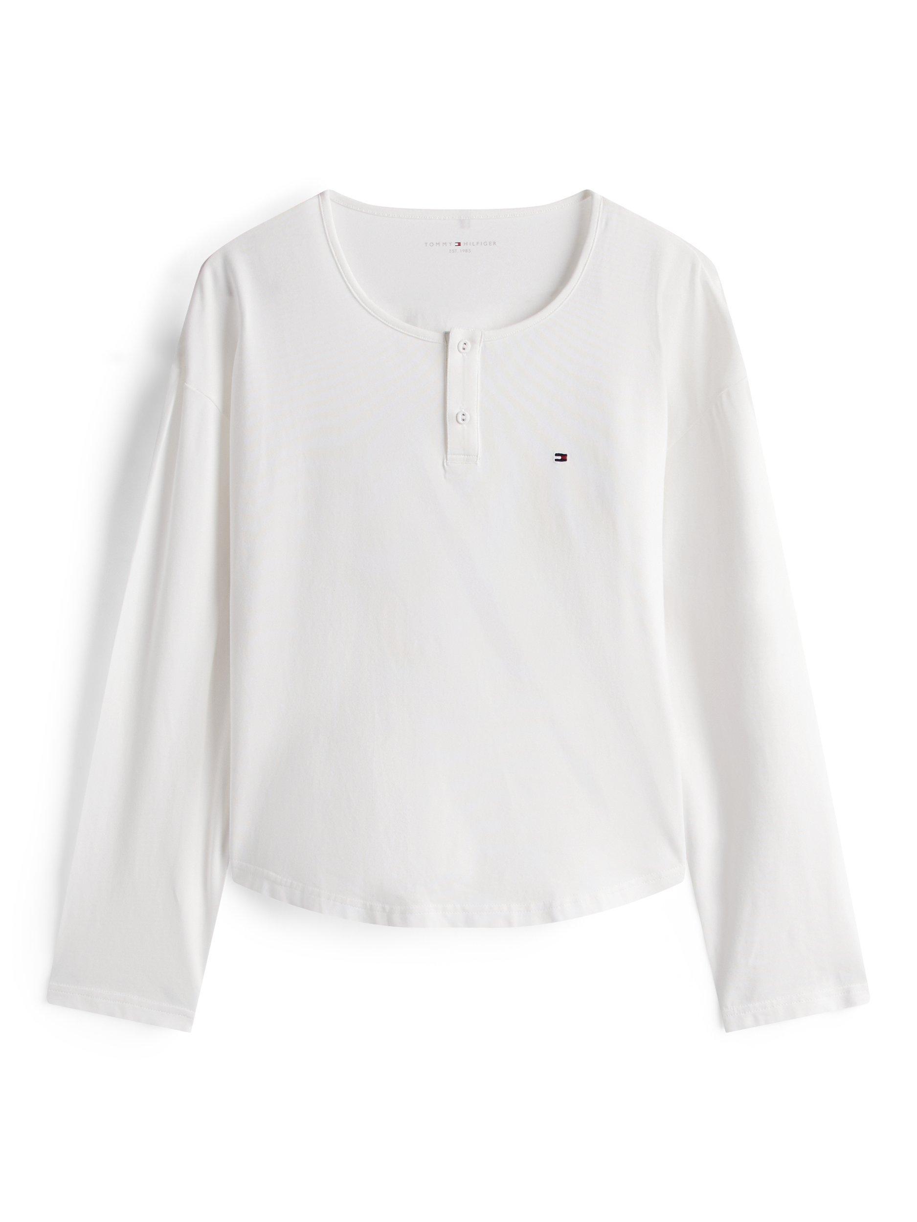 Product image 3 of 6, which shows Tommy Hilfiger Essential Flannel Pyjamas & Slippers Gift Set, Ecru/Rouge, XS