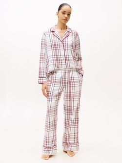 Tommy Hilfiger Essential Flannel Pyjamas & Slippers Gift, Multi, Multi