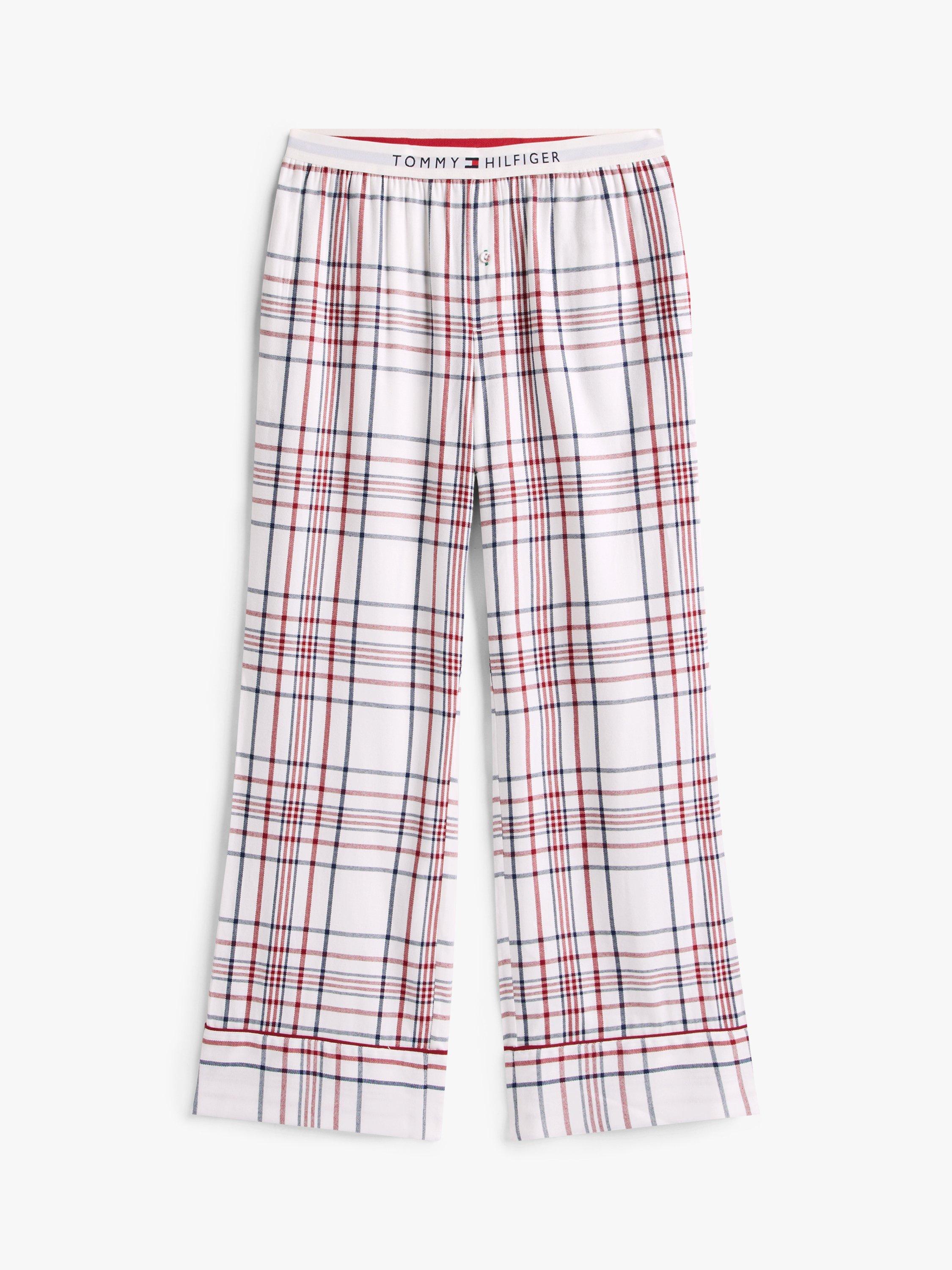 Product image 6 of 7, which shows Tommy Hilfiger Essential Flannel Pyjamas & Slippers Gift, Multi, XS
