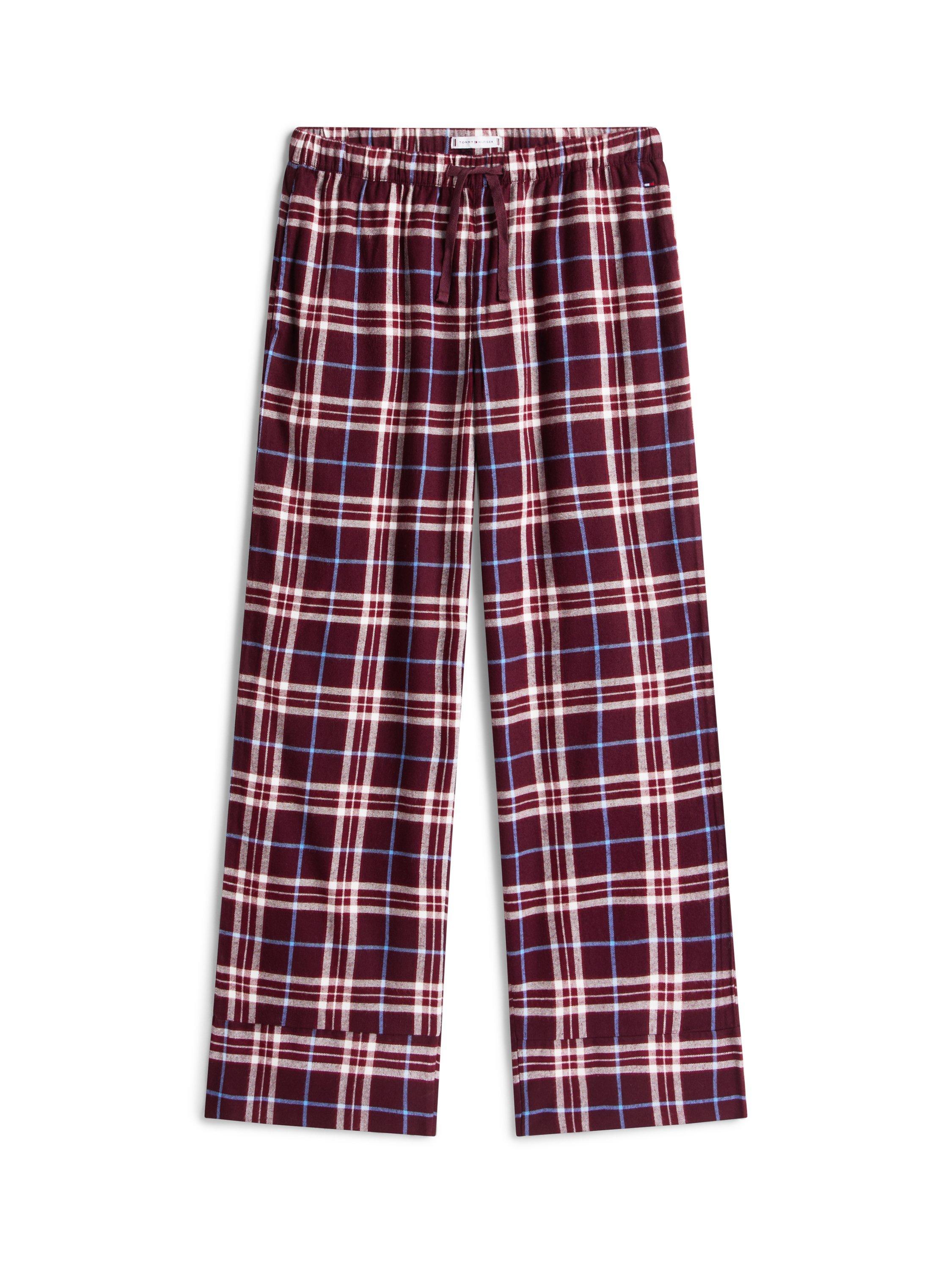 Product image 6 of 6, which shows Tommy Hilfiger Essential Flannel Pyjama Set, Burgundy, XS
