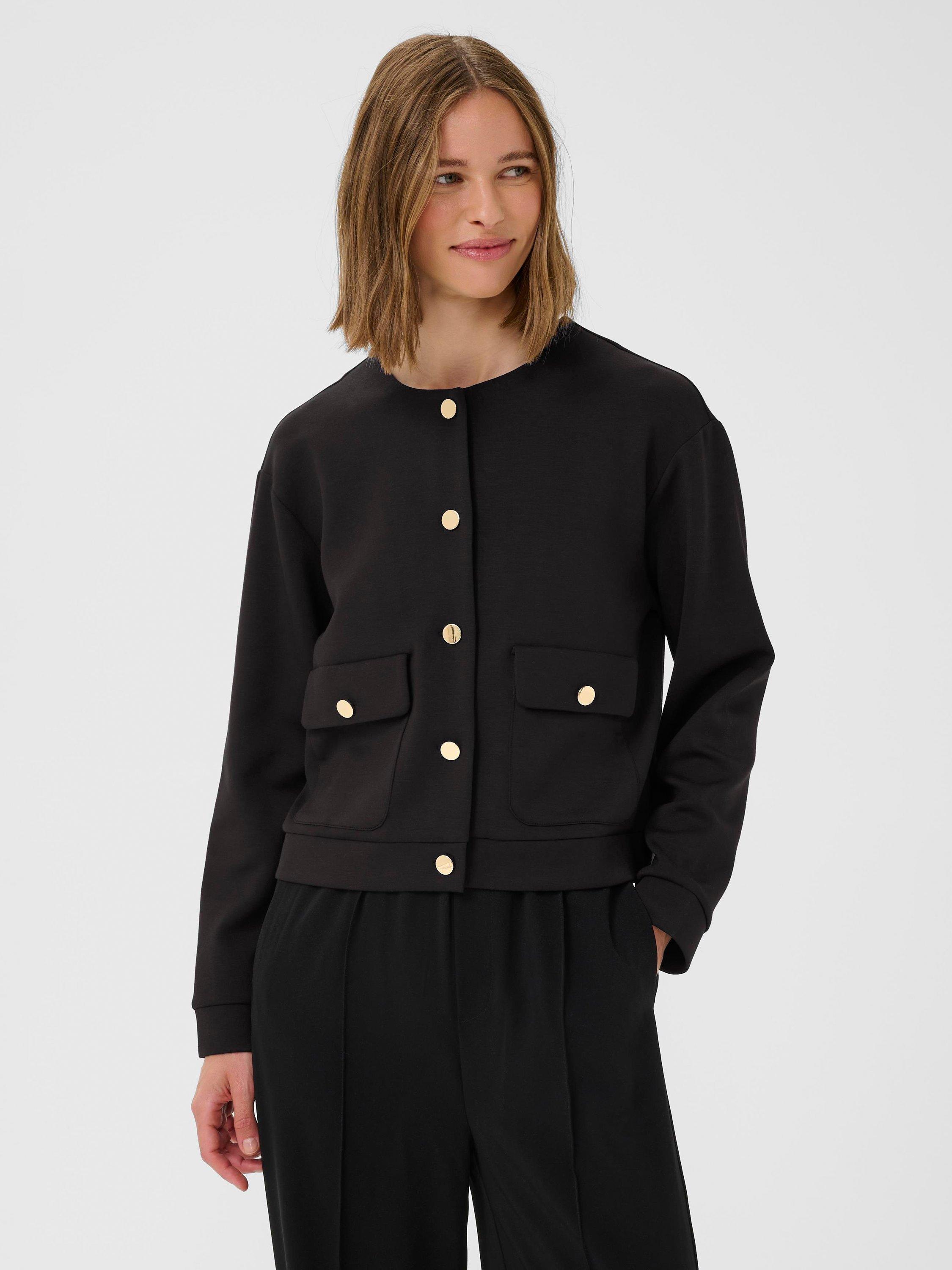 Product image 1 of 6, which shows InWear Gida Vincent Button Detail Jacket, Black, XS