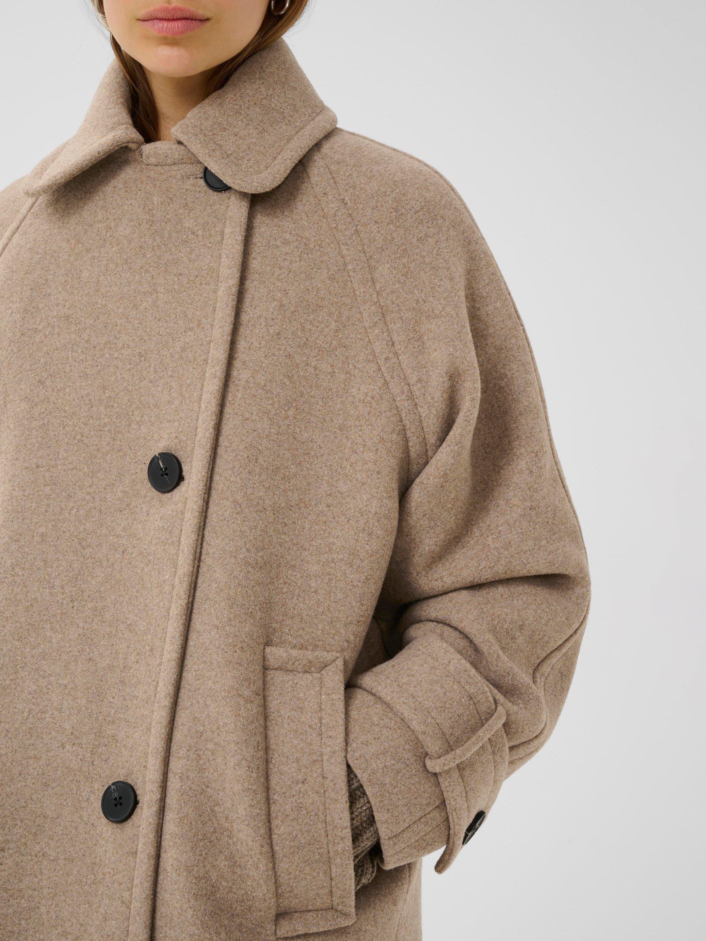 Product image 4 of 6, which shows InWear Thora Minona Wool Blend Coat, Sandy Grey Melange, 8