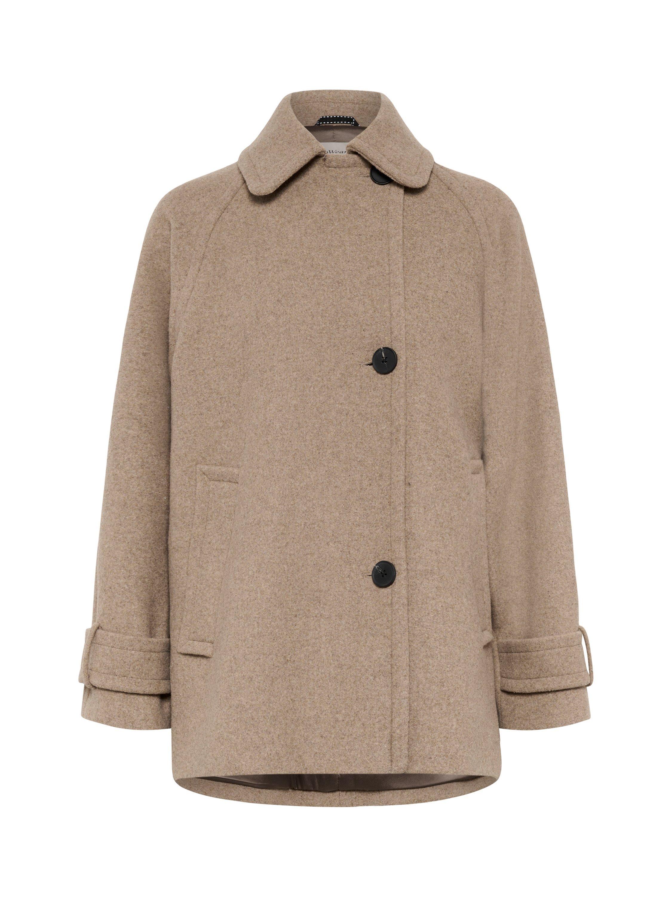 Product image 5 of 6, which shows InWear Thora Minona Wool Blend Coat, Sandy Grey Melange, 8