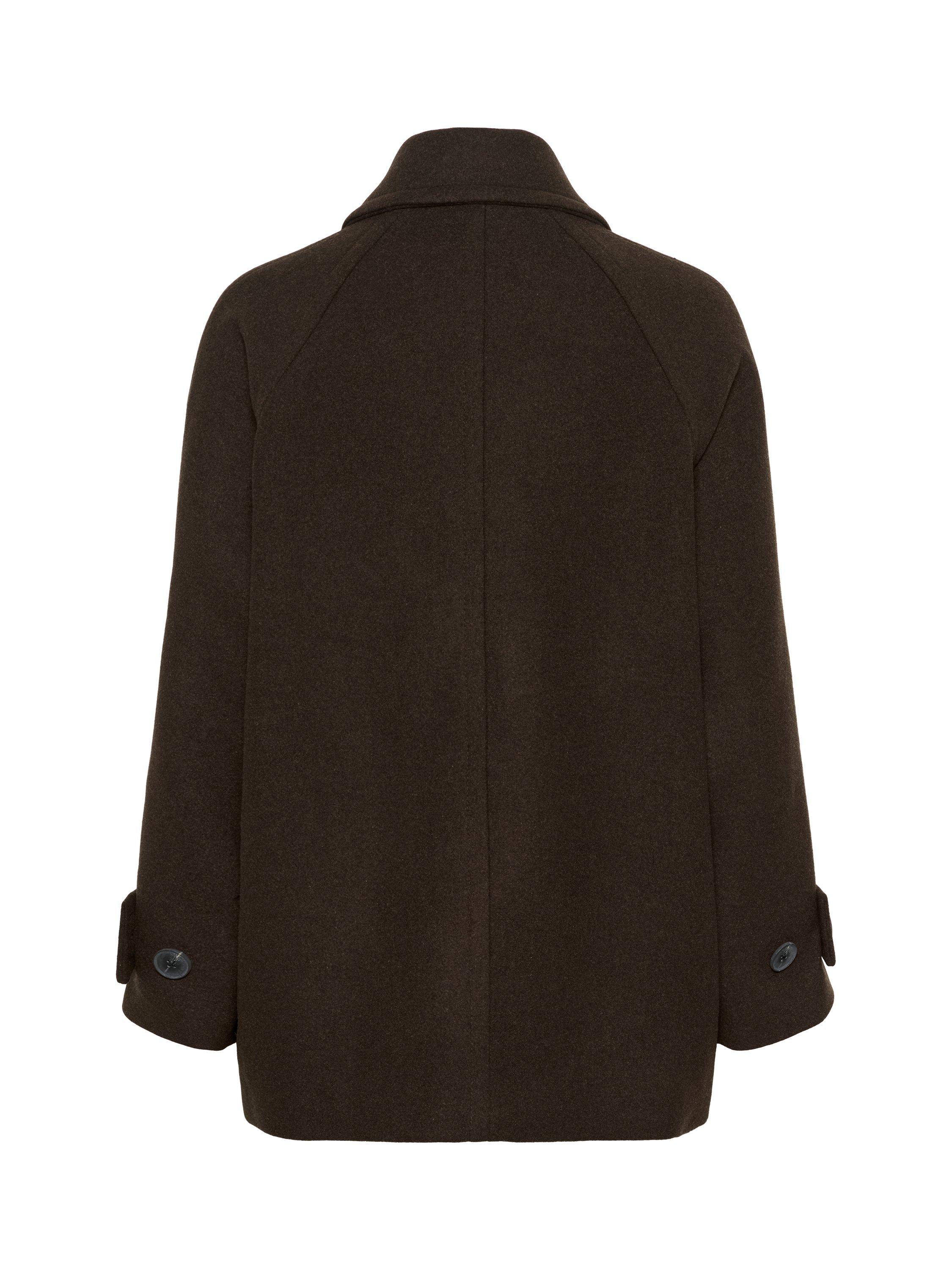 Product image 6 of 6, which shows InWear Thora Minona Wool Blend Coat, Chocolate Brown, 8