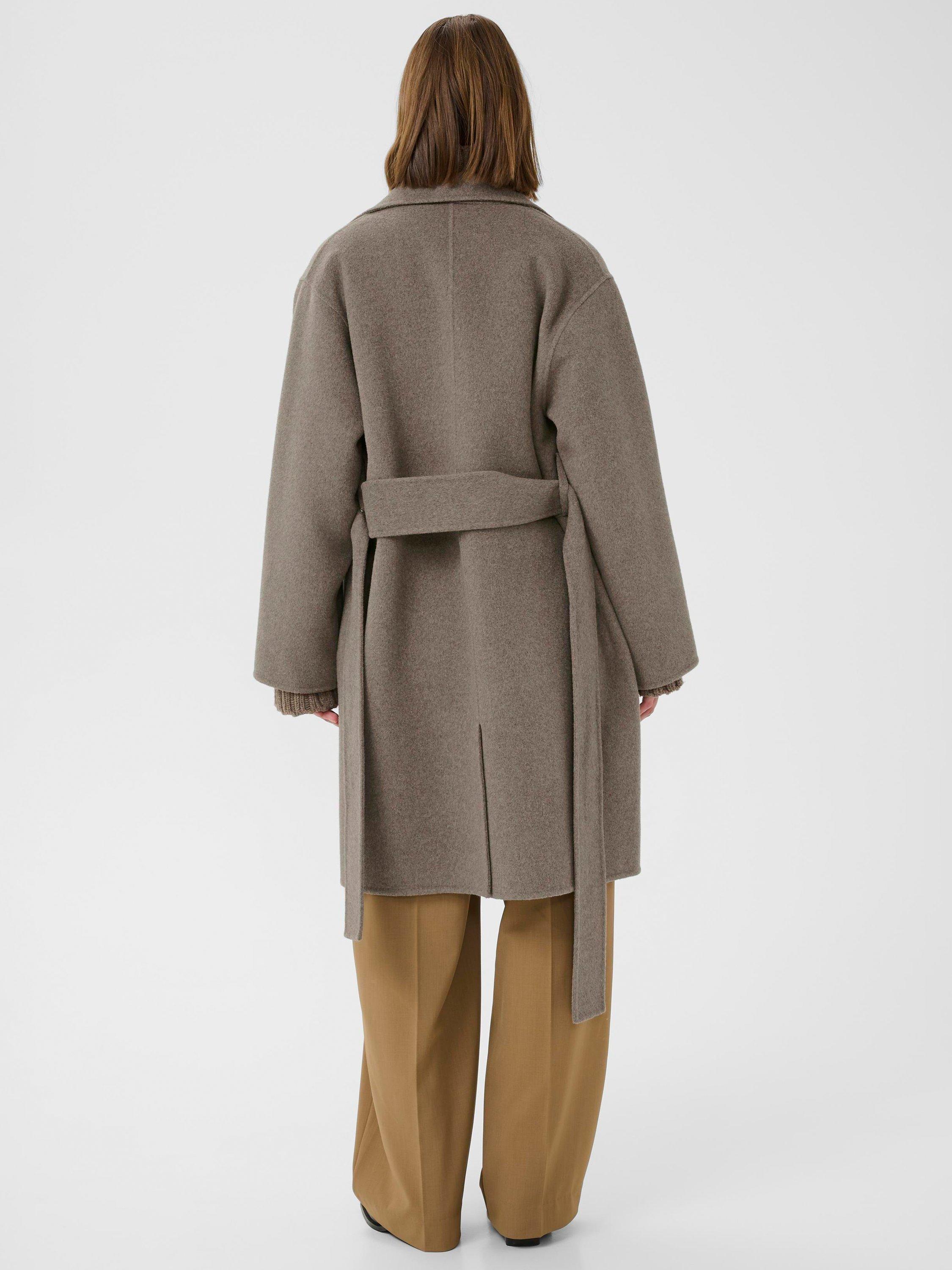 Product image 2 of 6, which shows InWear Yilla Wool Blend Coat, Sandy Grey Melange, 8