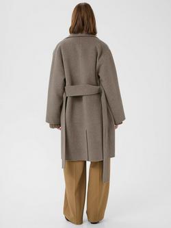 InWear Yilla Wool Blend Coat, Sandy Grey Melange - view 2, Sandy Grey Melange