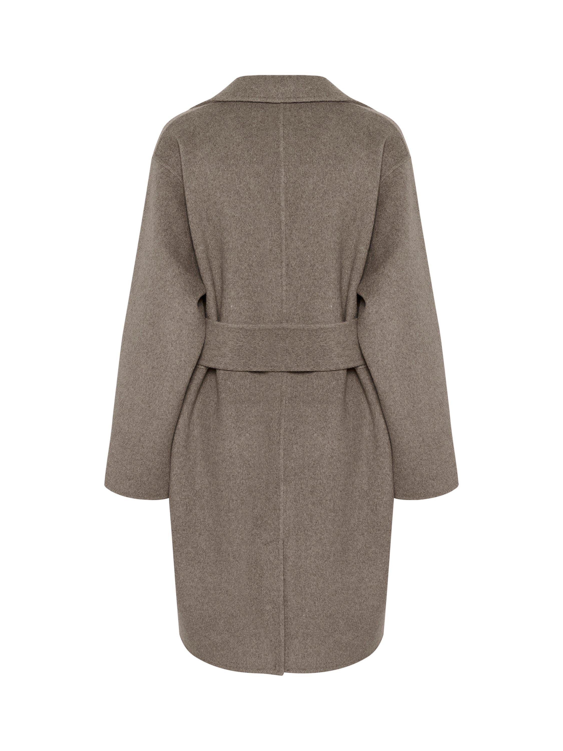 Product image 6 of 6, which shows InWear Yilla Wool Blend Coat, Sandy Grey Melange, 8