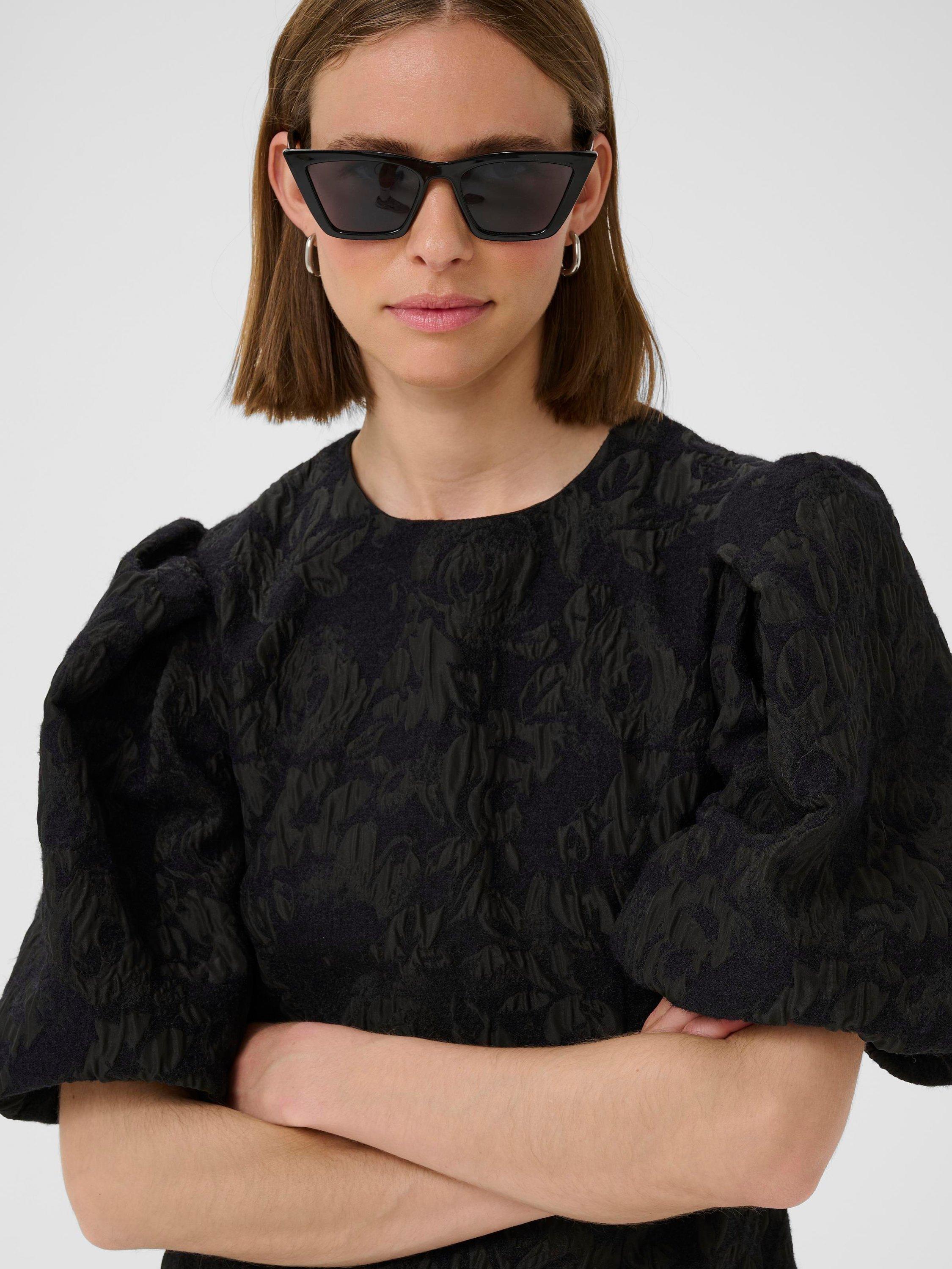 Product image 4 of 6, which shows InWear Brii Textured Mini Dress, Black, 10