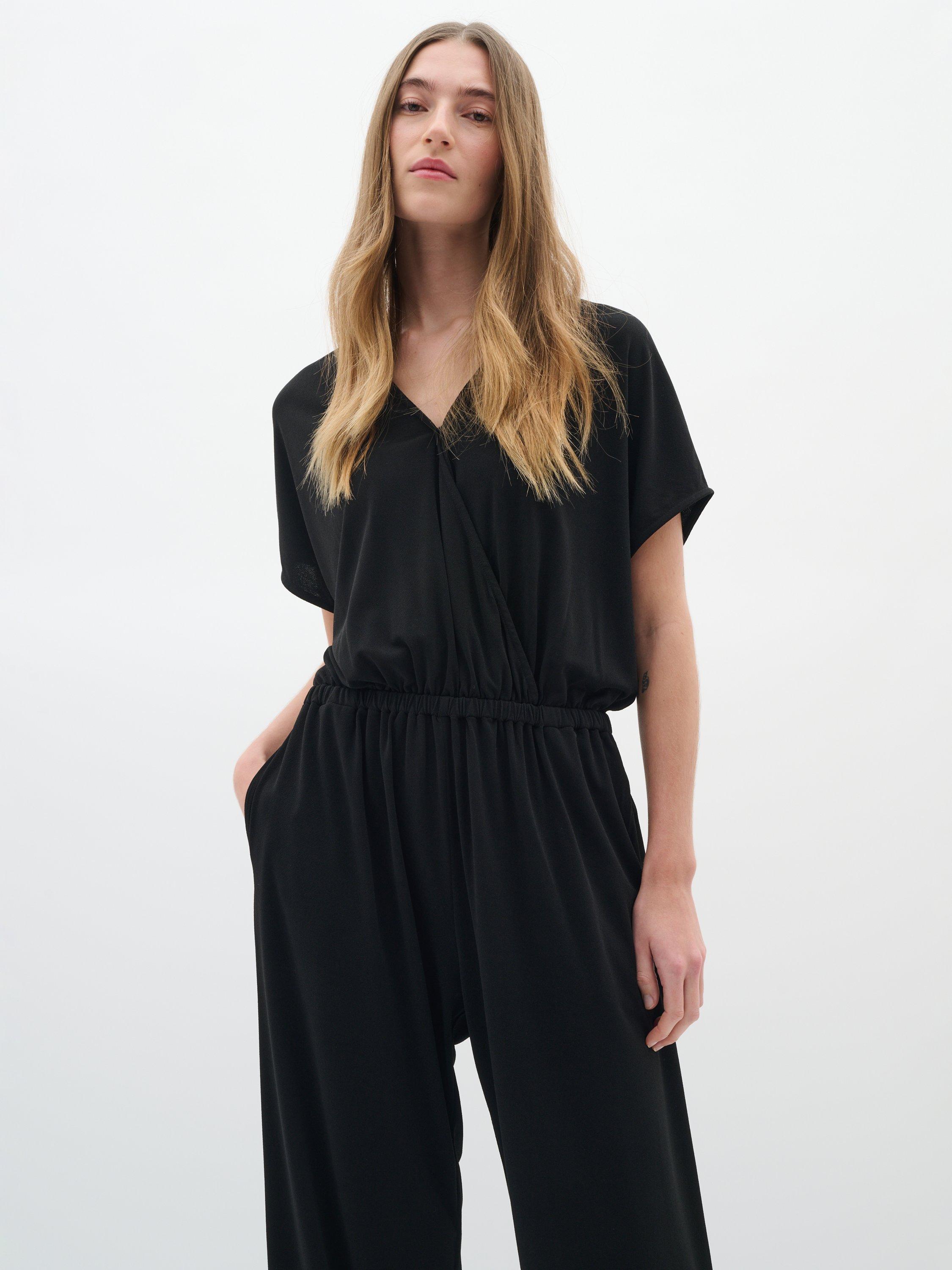Product image 1 of 6, which shows InWear Galdria V-Neck Jumpsuit, Black, XS