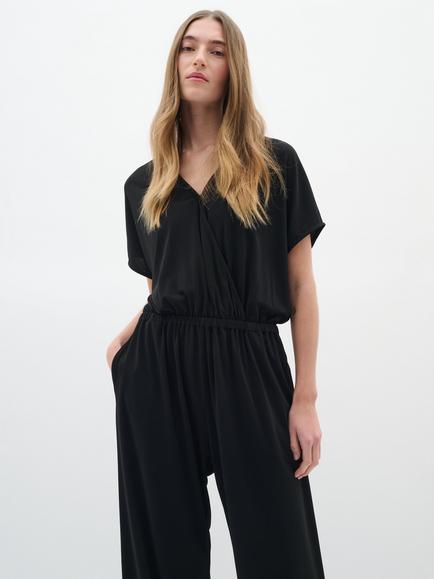 InWear Galdria V-Neck Jumpsuit, Black, Black