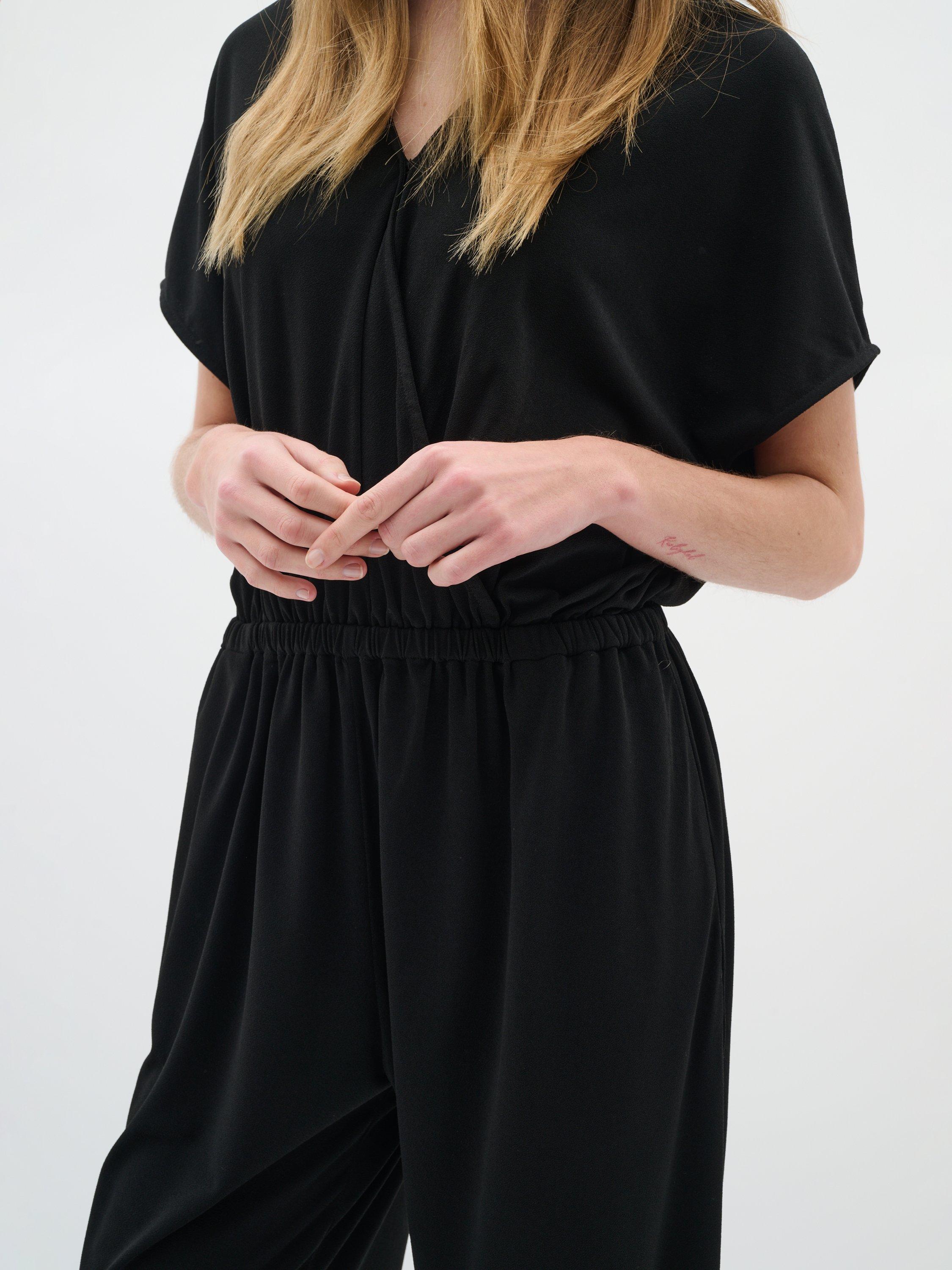 Product image 4 of 6, which shows InWear Galdria V-Neck Jumpsuit, Black, XS