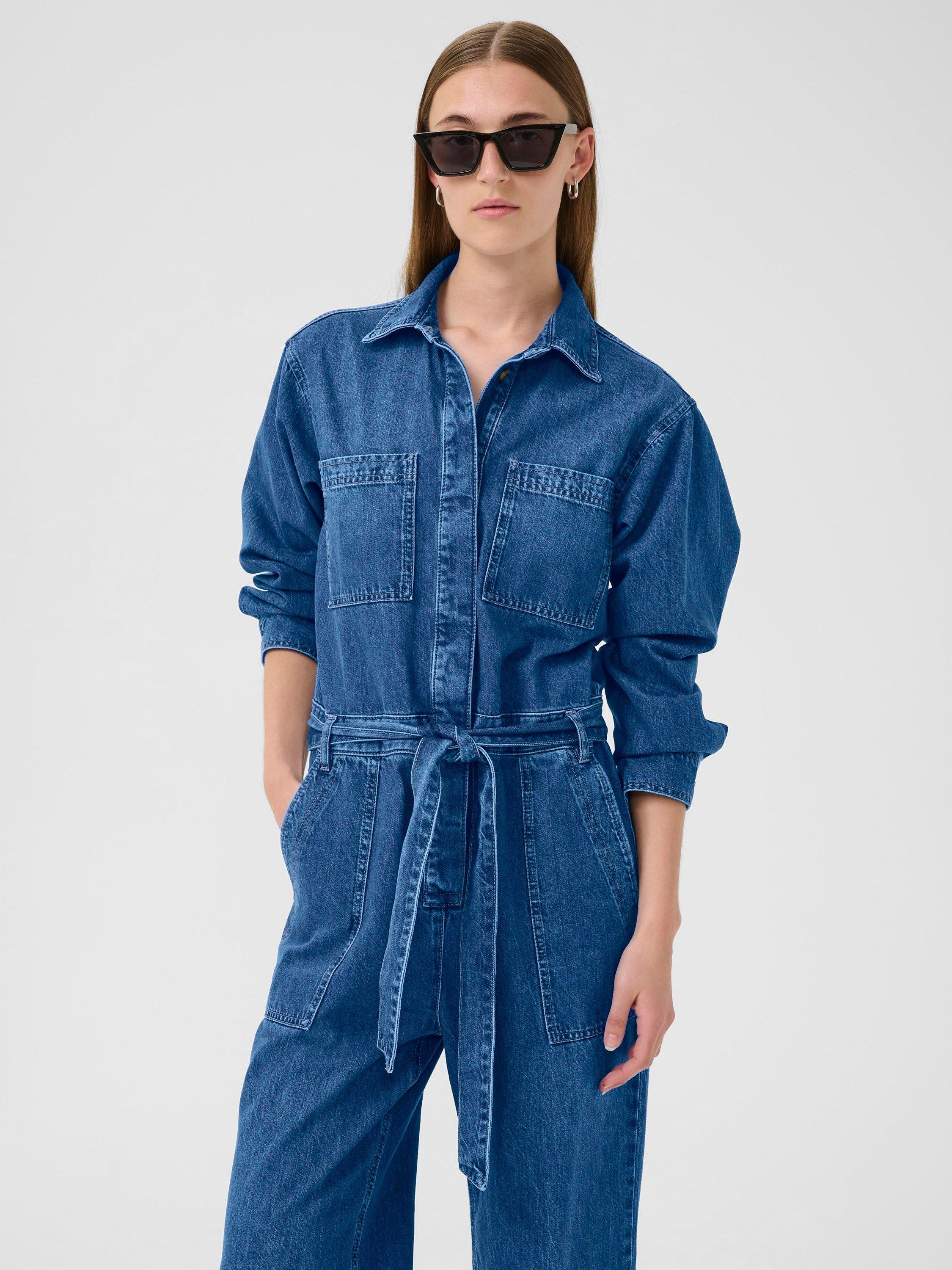 Product image 3 of 6, which shows InWear Naava Denim Jumpsuit, Medium Vintage, 8