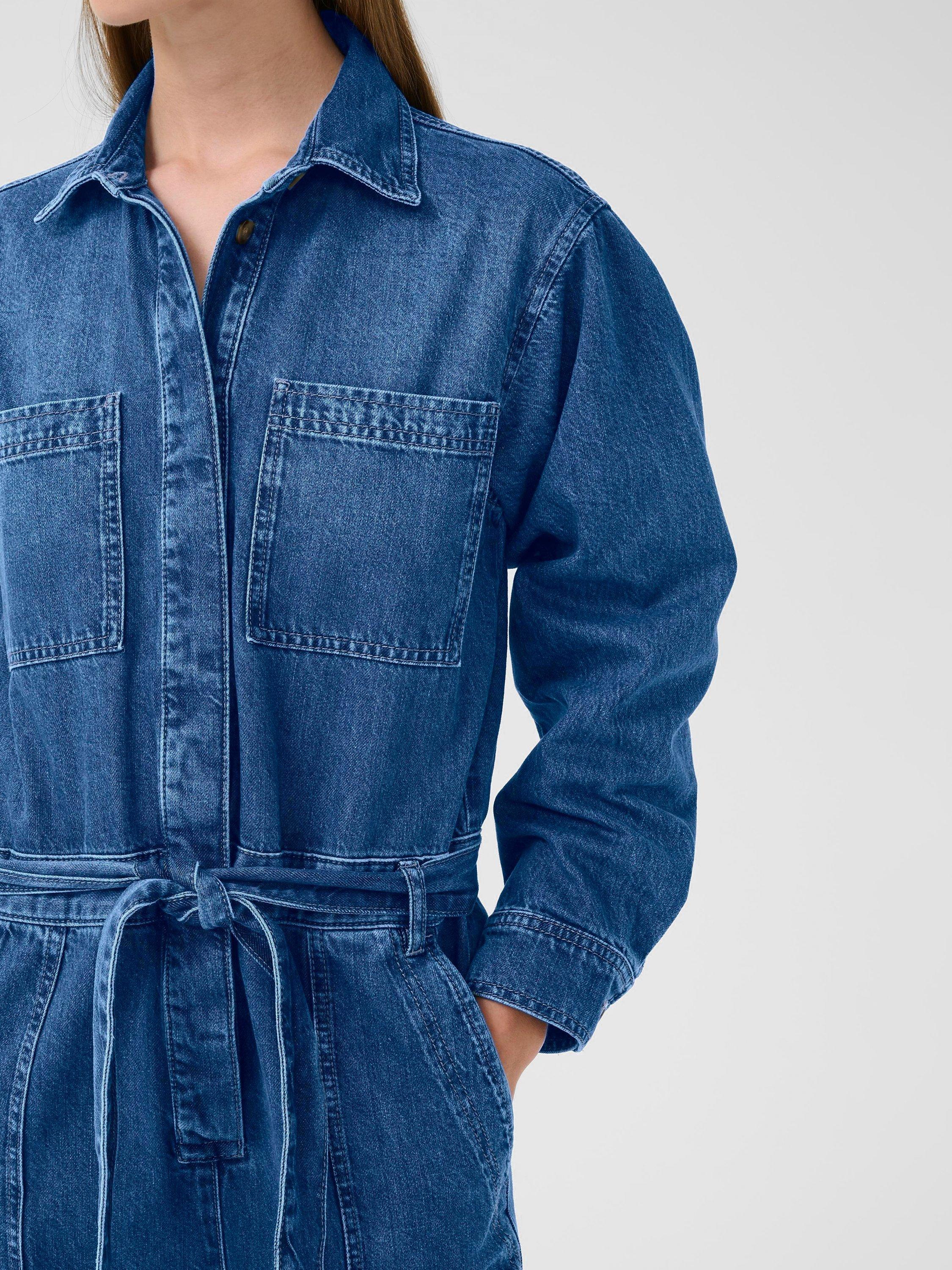 Product image 4 of 6, which shows InWear Naava Denim Jumpsuit, Medium Vintage, 8