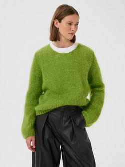 InWear Jetra Wool Rich Loose Fit Jumper, Kelp Forest, Kelp Forest