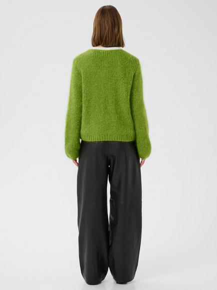 InWear Jetra Wool Rich Loose Fit Jumper, Kelp Forest - view 2, Kelp Forest
