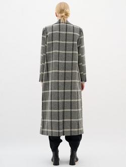 InWear Yania Check Wool Blend Coat, Black/White - view 2, Black/White
