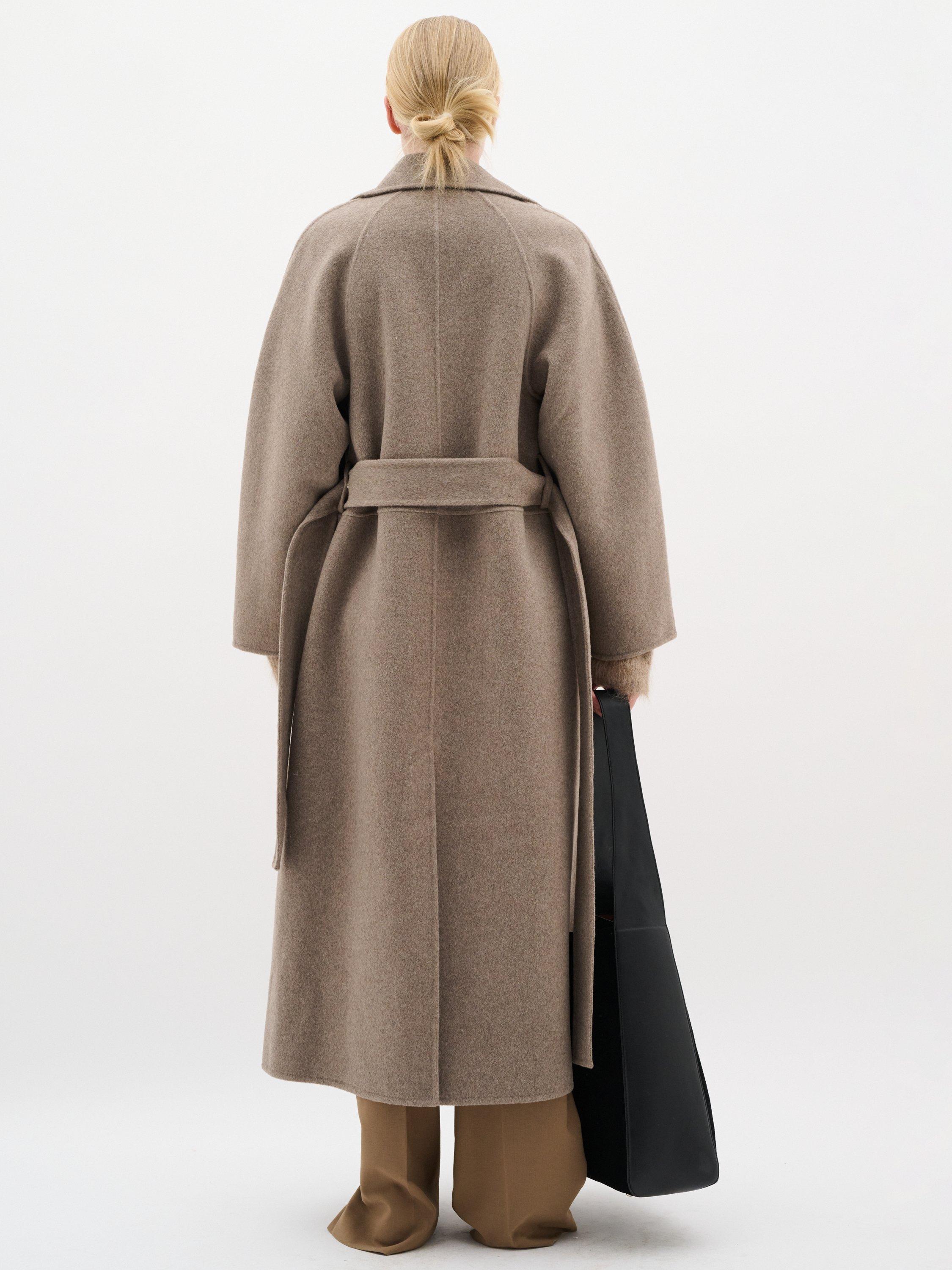Product image 2 of 6, which shows InWear Yilla Wool Blend Coat, Sandy Grey Melange, 8