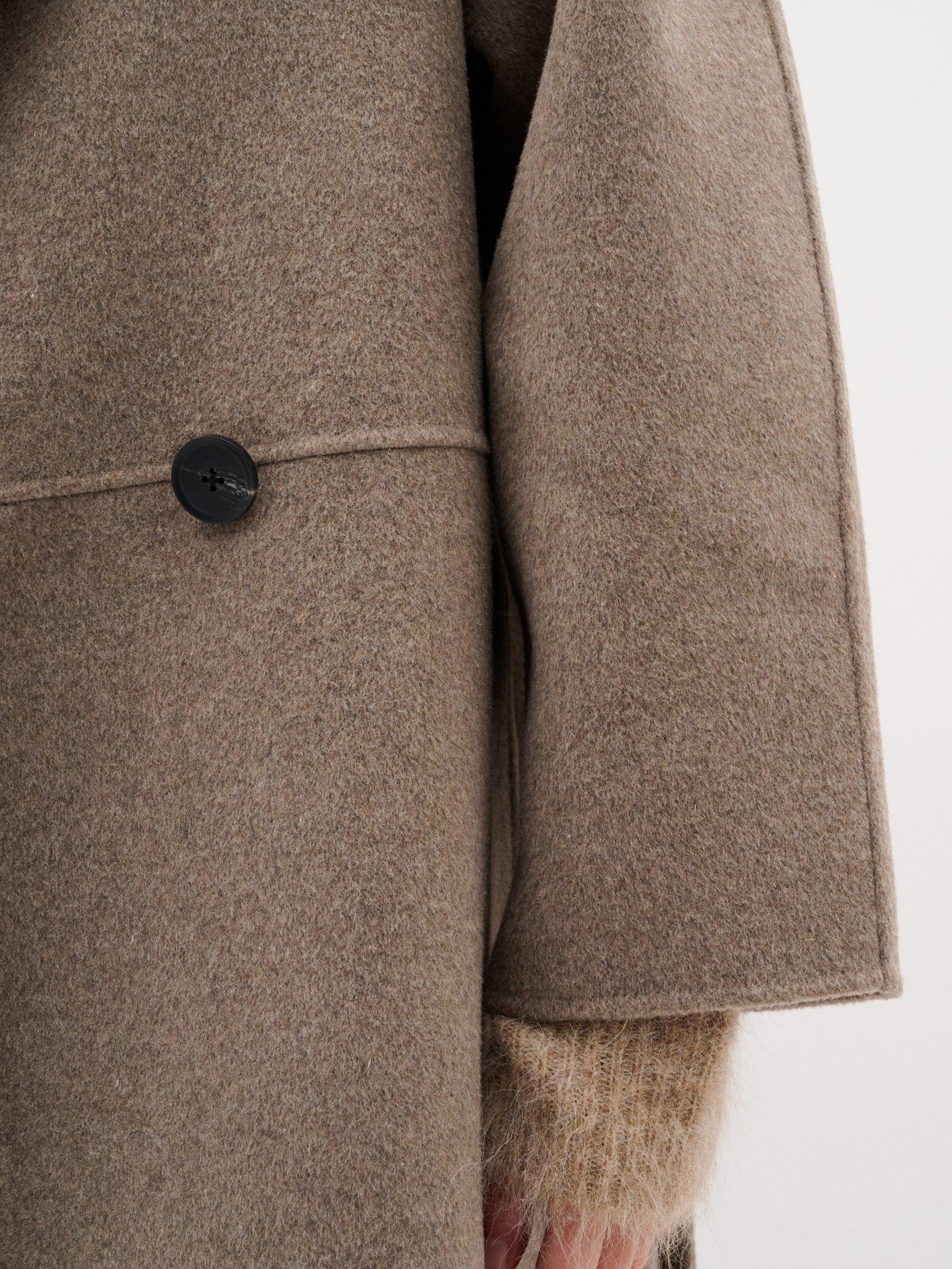 Product image 4 of 6, which shows InWear Yilla Wool Blend Coat, Sandy Grey Melange, 8