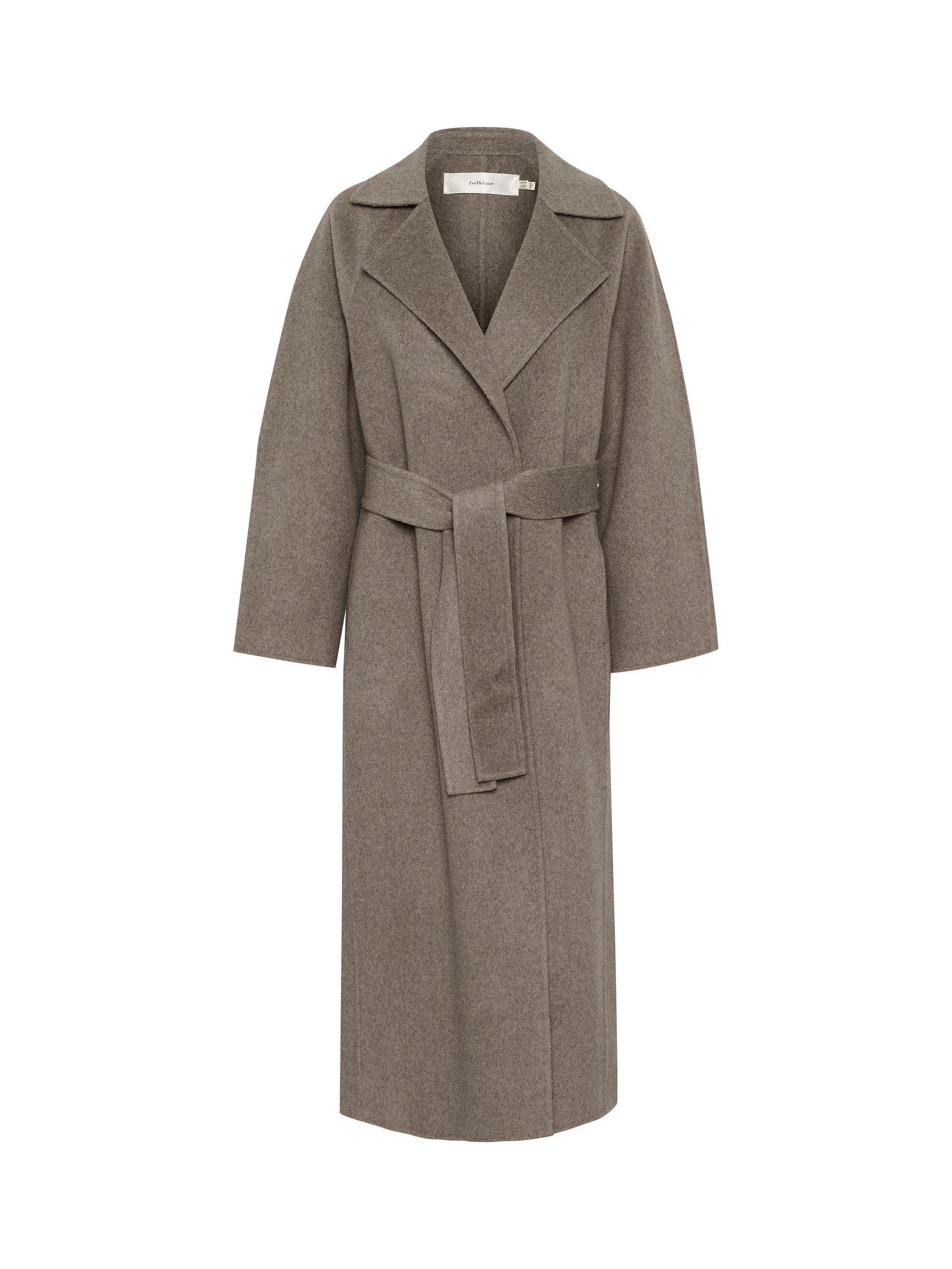 Product image 5 of 6, which shows InWear Yilla Wool Blend Coat, Sandy Grey Melange, 8