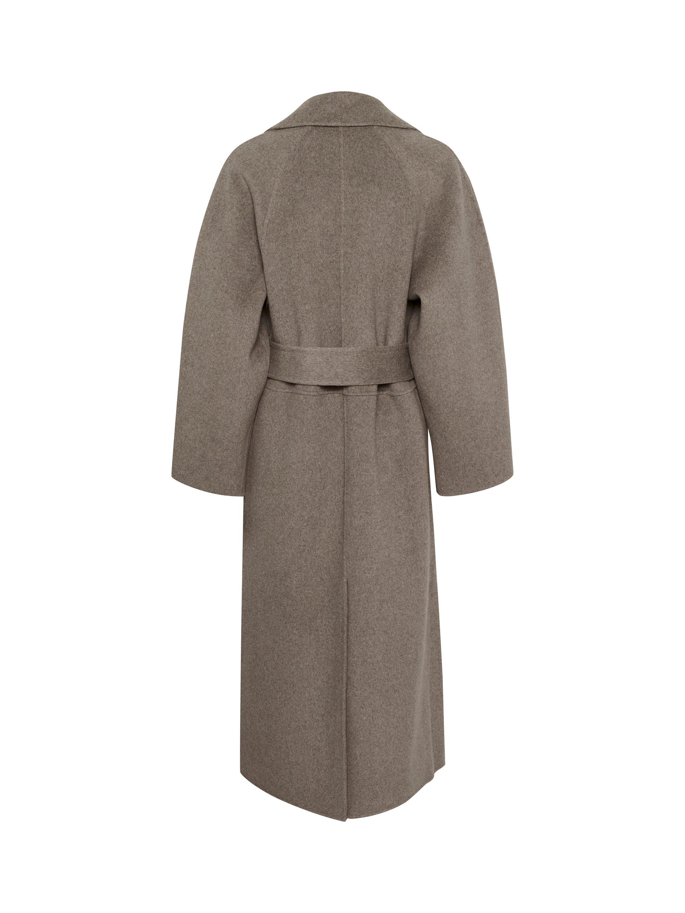 Product image 6 of 6, which shows InWear Yilla Wool Blend Coat, Sandy Grey Melange, 8