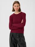 InWear Leenah Ribbed Long Sleeve Top, Cabernet