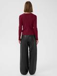 InWear Leenah Ribbed Long Sleeve Top, Cabernet