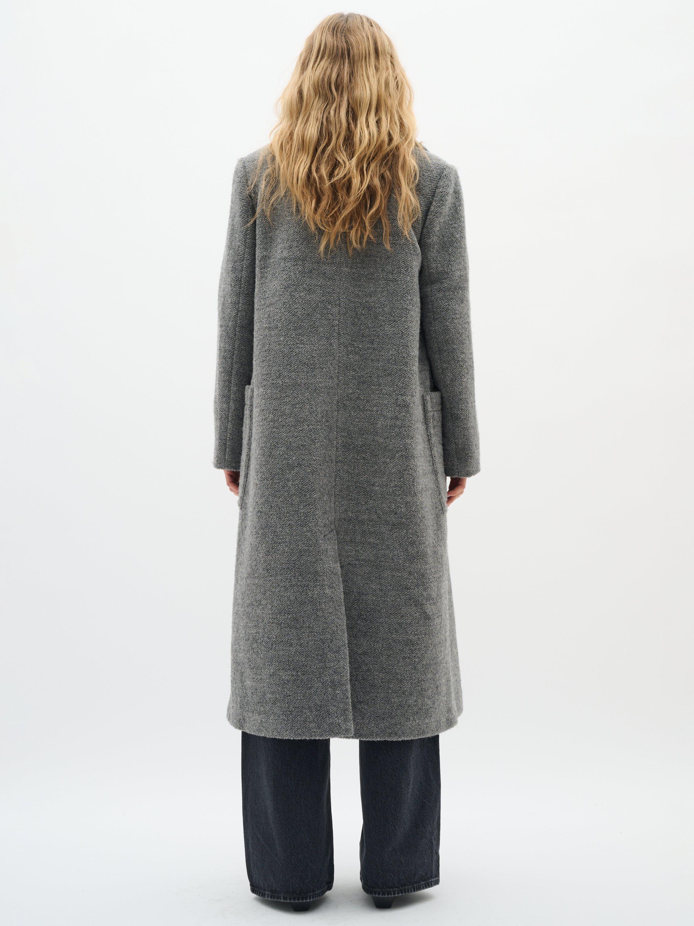 Product image 2 of 6, which shows InWear Yum Double Breasted Coat, Granite Melange, 8
