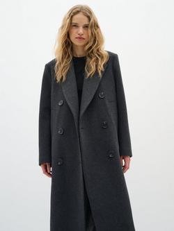 InWear Yunah Wool Blend Coat, Dark Grey Melange, Dark Grey Melange
