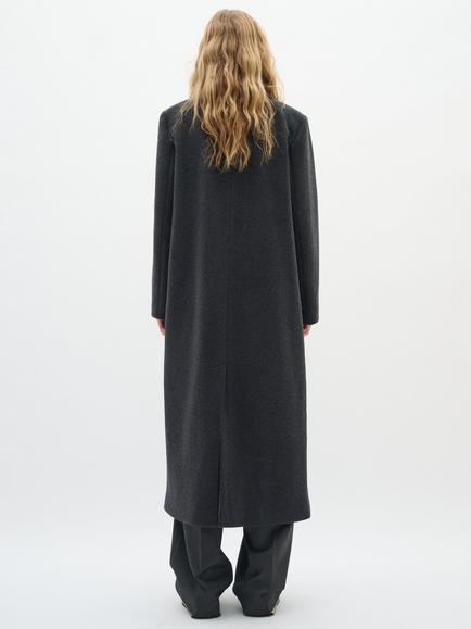 InWear Yunah Wool Blend Coat, Dark Grey Melange - view 2, Dark Grey Melange