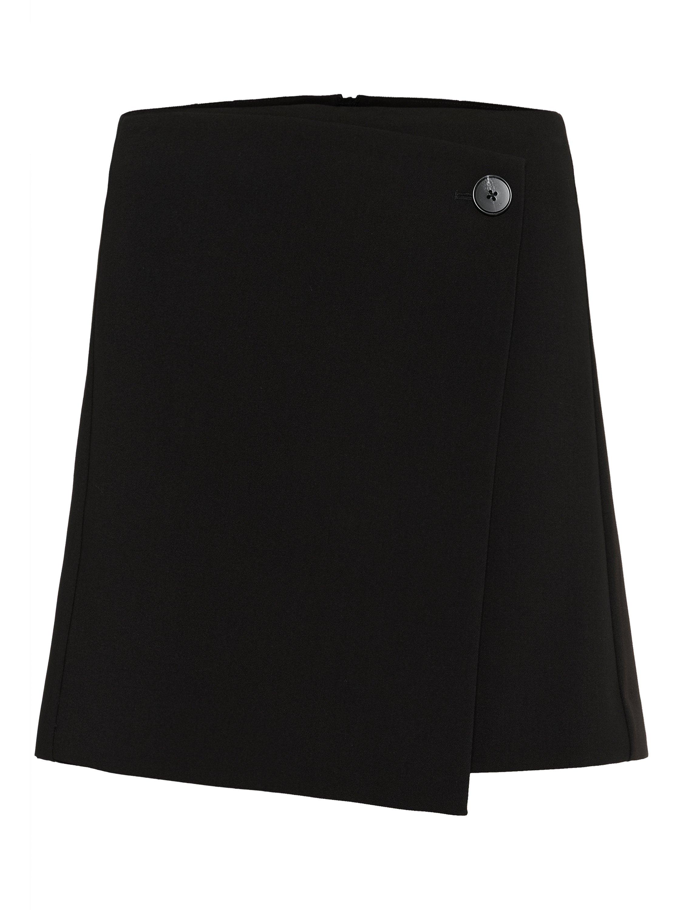 Product image 4 of 5, which shows InWear Bryelle Wrap Mini Skirt, Black, 8