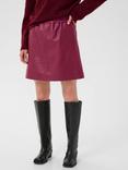 InWear Wook Leather Mini Skirt, Cabernet