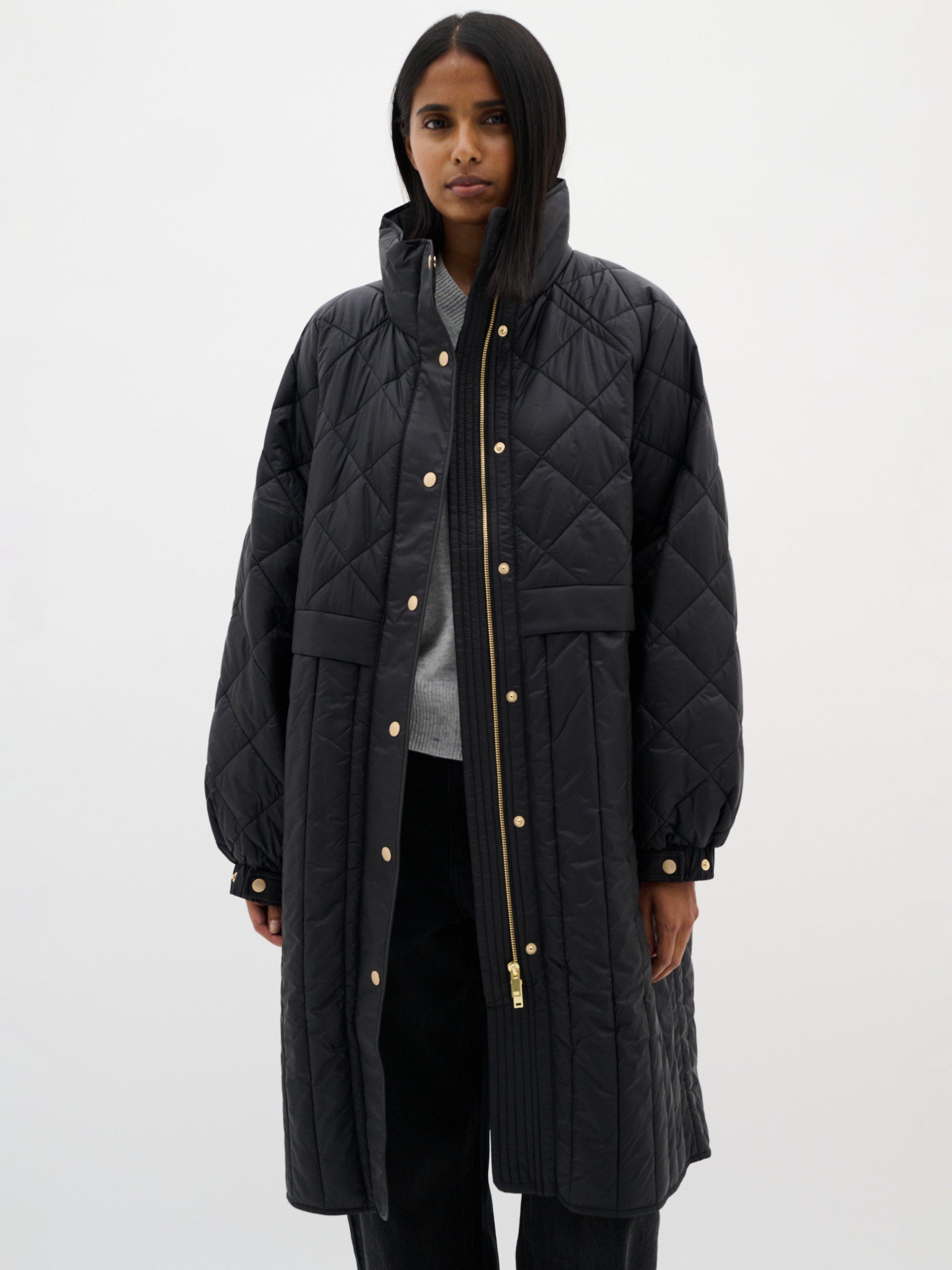 Product image 1 of 6, which shows InWear Karmel Quilted Coat, Black, 8