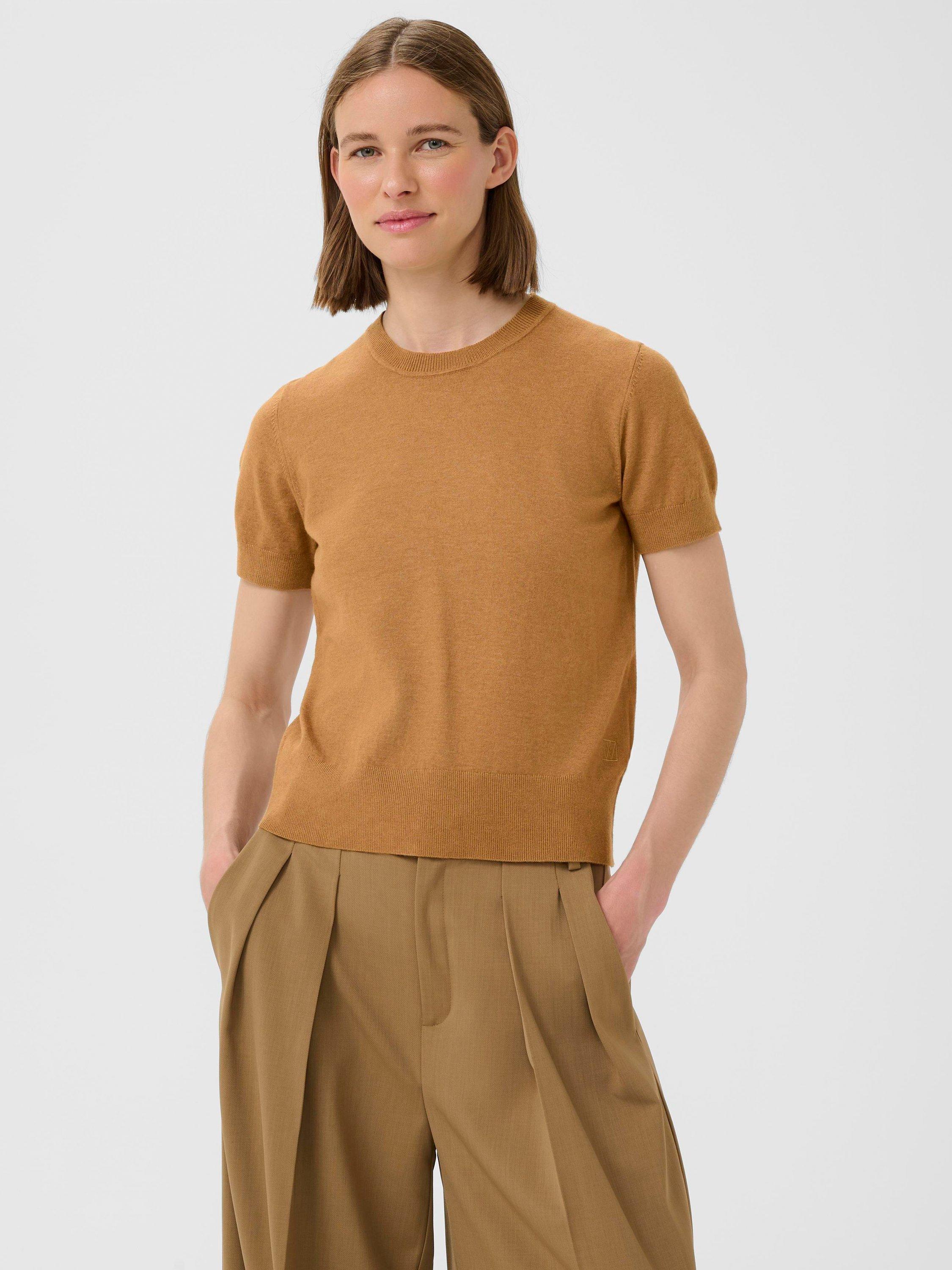 Product image 1 of 6, which shows InWear Kellsie Short Sleeve Jumper, Tobacco Brown, XS