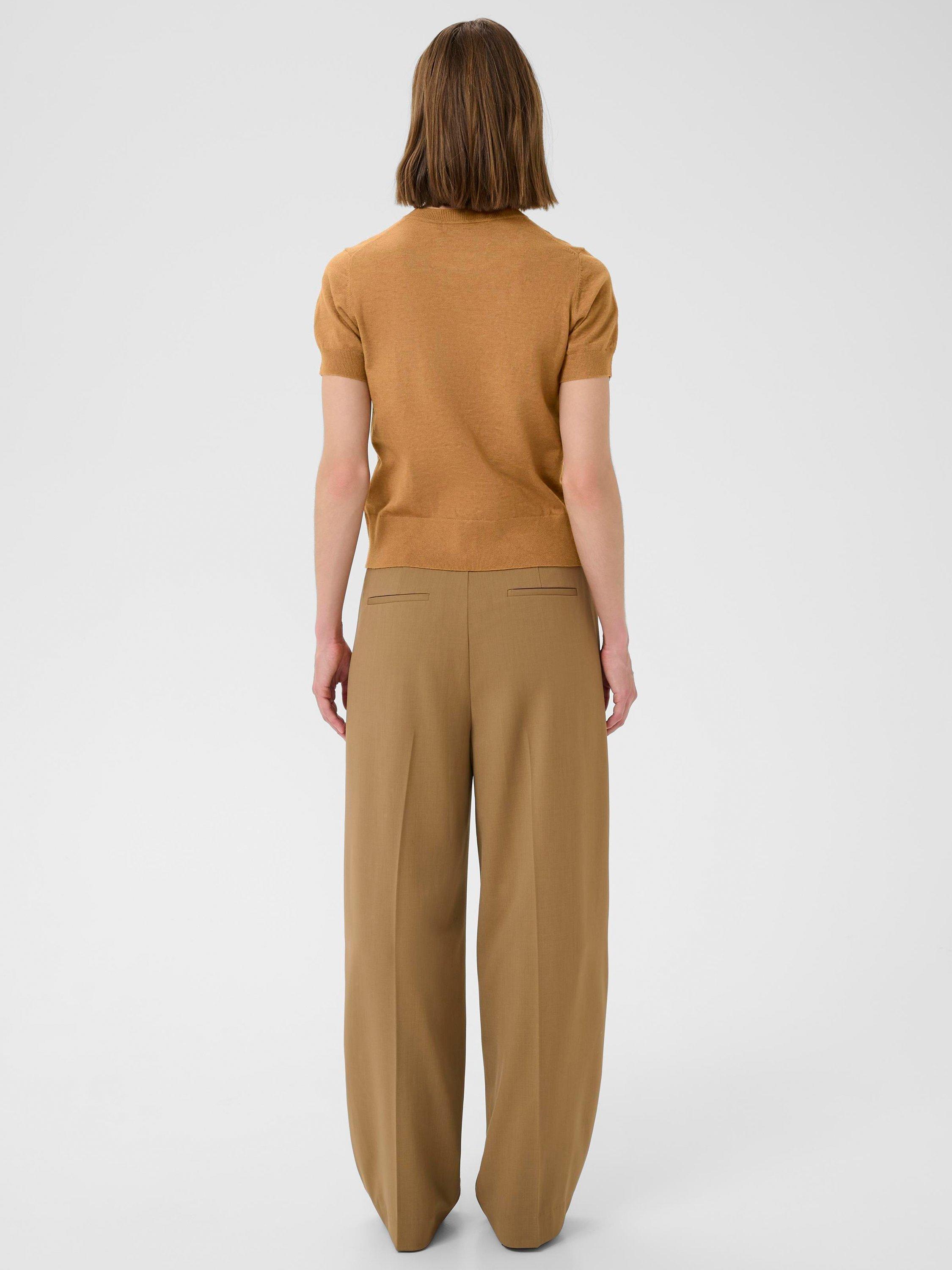 Product image 2 of 6, which shows InWear Kellsie Short Sleeve Jumper, Tobacco Brown, XS