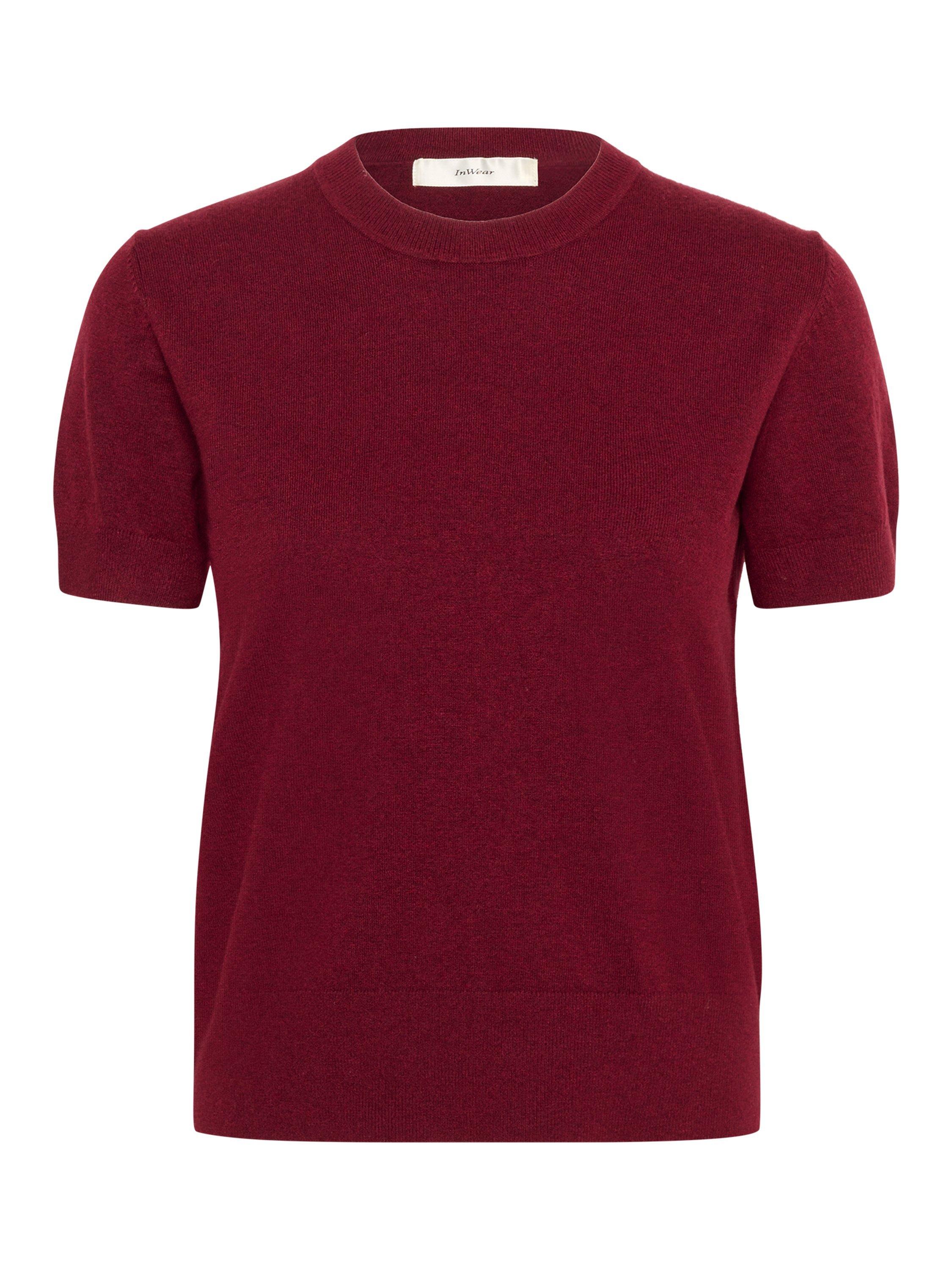 Product image 5 of 6, which shows InWear Kellsie Short Sleeve Jumper, Cabernet, XS