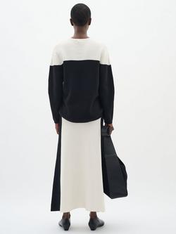 InWear Kaylla Colour Block Jumper, Whisper White/Black - view 2, Whisper White/Black