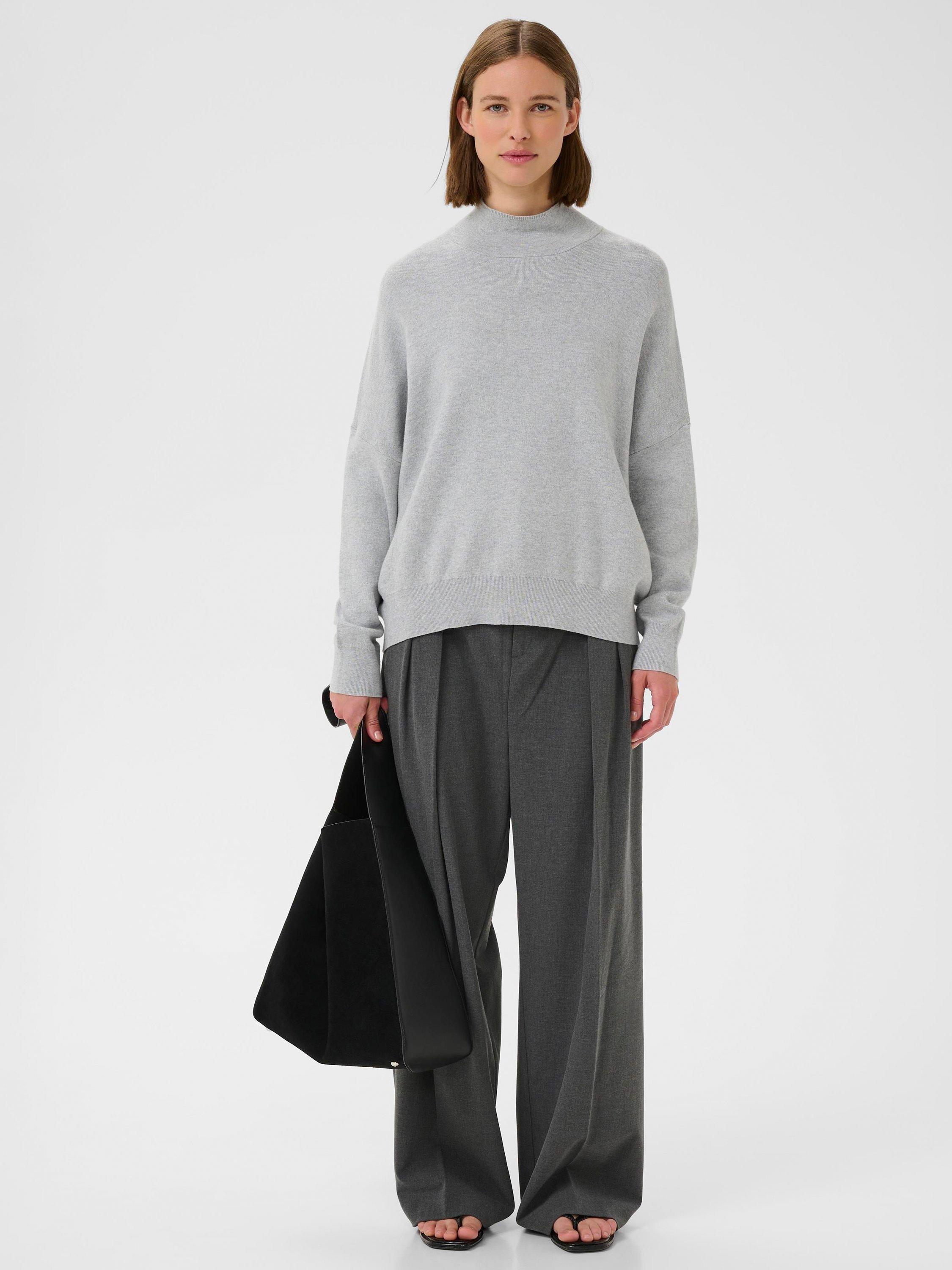 Product image 3 of 6, which shows InWear Tenley Turtleneck Jumper, Granite Melange, XS