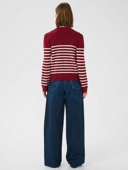 InWear Wallis Stripe Jumper, Cabernet - view 2, Cabernet