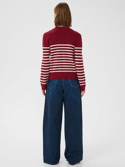 InWear Wallis Stripe Jumper, Cabernet - view 2, Cabernet