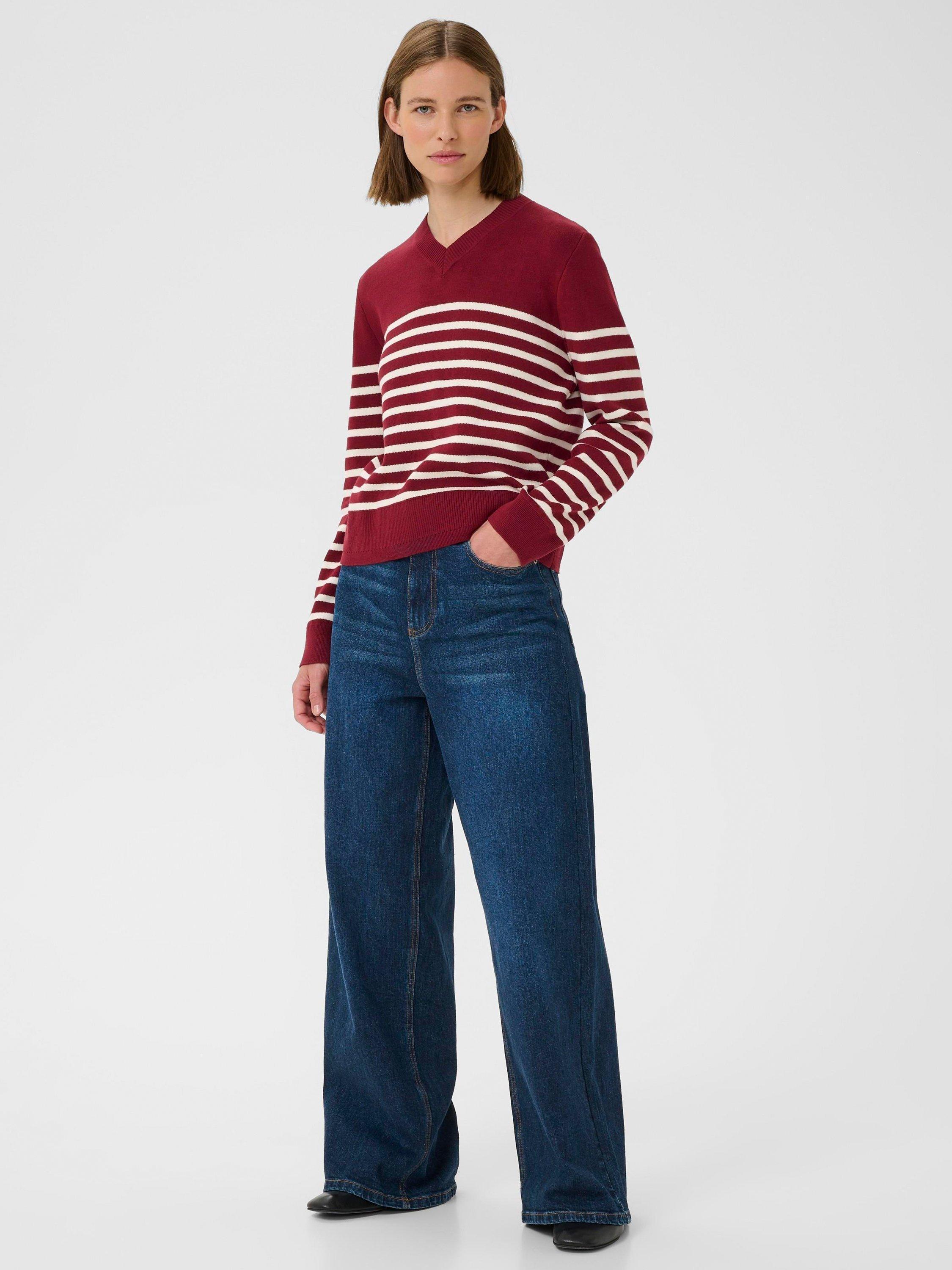 Product image 3 of 6, which shows InWear Wallis Stripe Jumper, Cabernet, XS